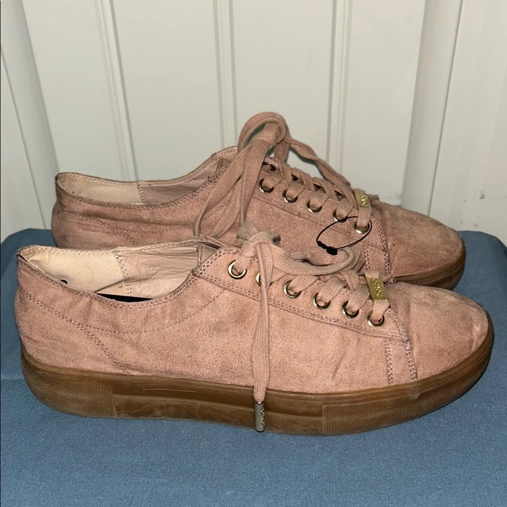 Topshop Pink Suede Sneakers